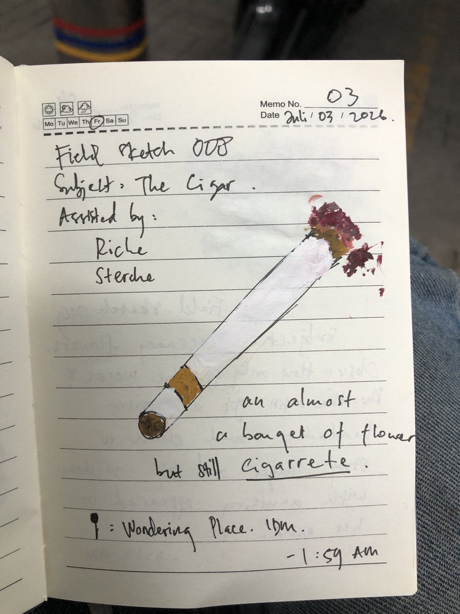 moonclause's tweet photo. the cigar
#FieldSketch No. 008 https://t.co/X5kQ4RfOAA