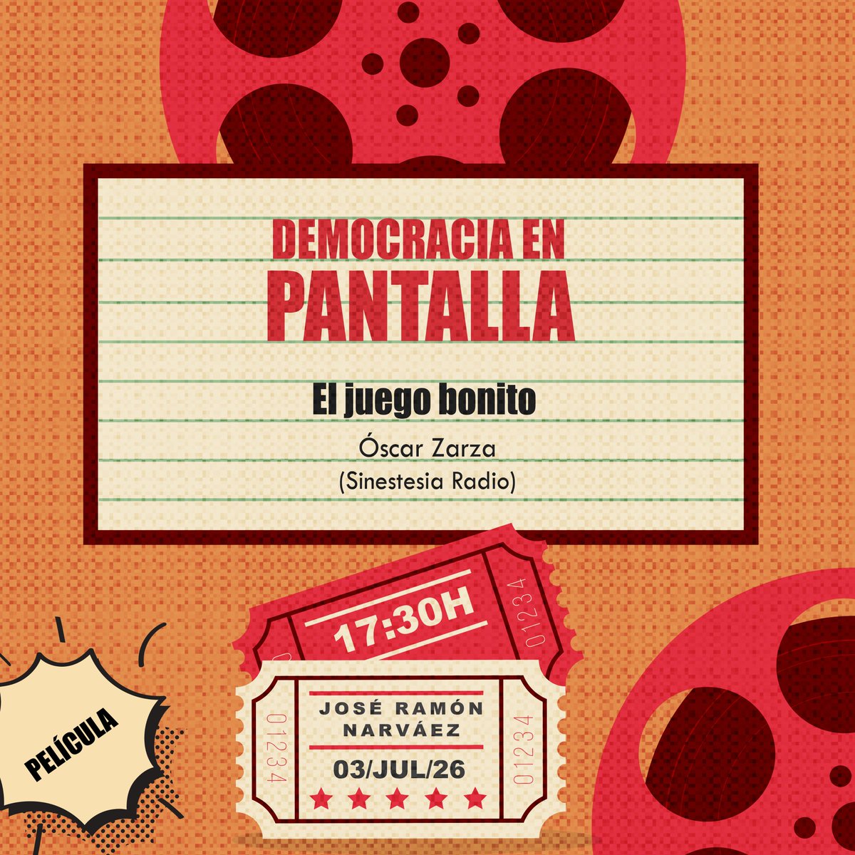 TEPJF_EJE's tweet photo. ⚽ ¿Puede el futbol cambiar una vida?

En #DemocraciaEnPantalla, @jrnarvaez conversa con Óscar Zarza sobre El juego bonito, una historia que invita a reflexionar sobre la inclusión, la dignidad y las segundas oportunidades.

📅 3 de julio | 17:30 h
▶️ https://t.co/fYdwqDb1z3 https://t.co/2SlX6UVaoM