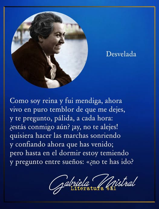 AsiakSunGirl's tweet photo. Un dato curioso sobre Gabriela Mistral es que ese no era su nombre real. Nació como Lucila de María del Perpetuo Socorro Godoy Alcayaga y adoptó el seudónimo "Gabriela Mistral".
Existen varias teorías sobre el origen del nombre, pero la más difundida sostiene que combinó los nombres de dos escritores a quienes admiraba profundamente: Gabriele D'Annunzio y Frédéric Mistral. Aunque la propia Mistral nunca confirmó de manera definitiva esa explicación, fue el seudónimo con el que alcanzó fama mundial.
Otro hecho interesante es que, cuando recibió el Premio Nobel de Literatura, se convirtió en la primera persona latinoamericana en obtener ese galardón en literatura, un reconocimiento que abrió el camino para que la poesía hispanoamericana alcanzara mayor prestigio internacional.