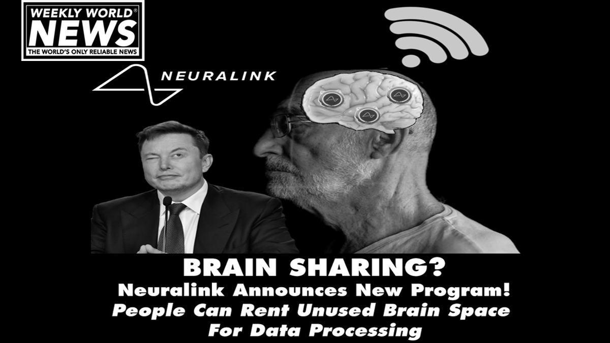 weeklyworldnews's tweet photo. "People only use 10% of their brain. Why not rent 90% of your brain to people who don't want to use theirs at all?" https://t.co/fcsnDVzKiK