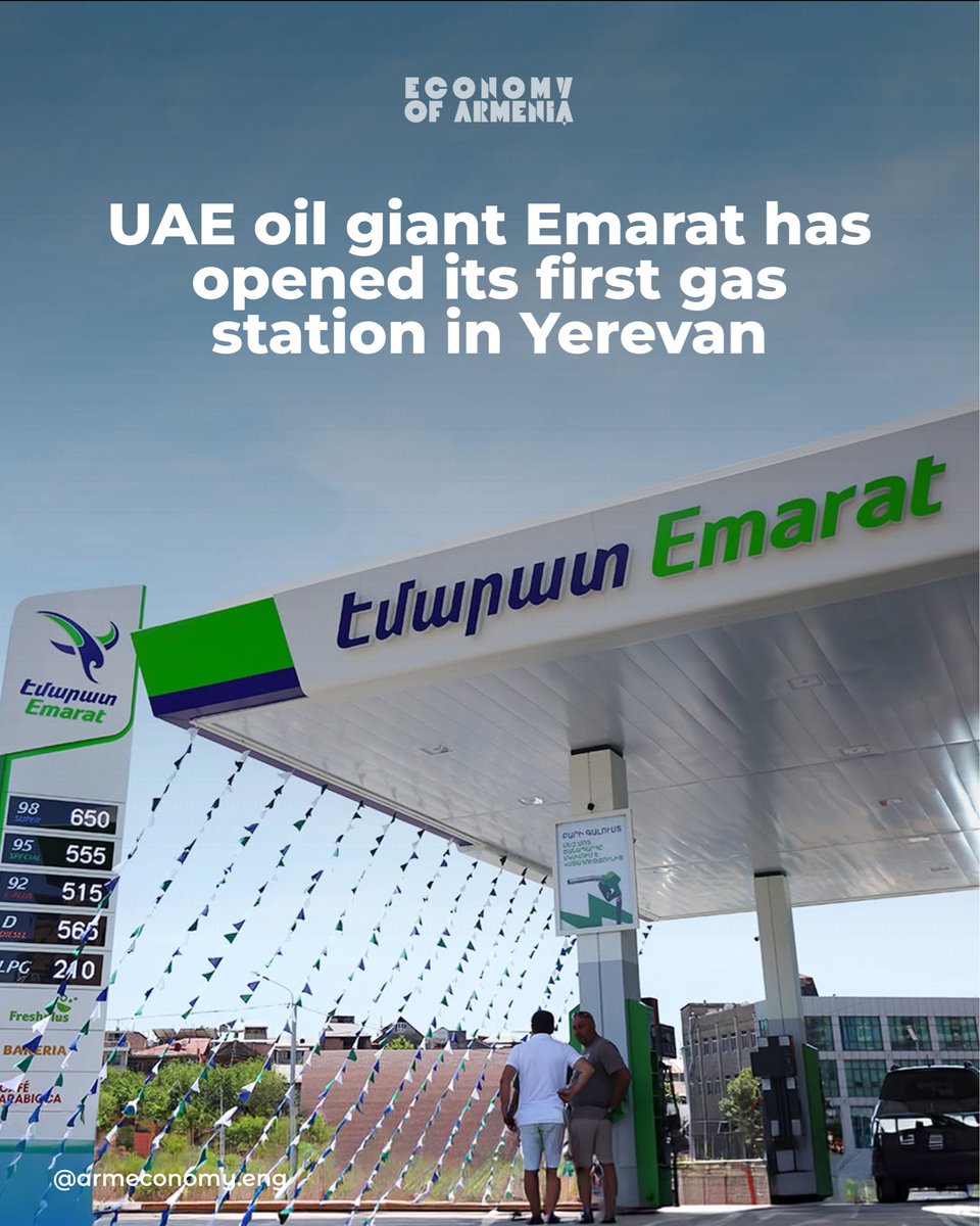 economyarm's tweet photo. UAE oil giant Emarat has opened its first gas station in Yerevan. https://t.co/QXiIJJIKE0