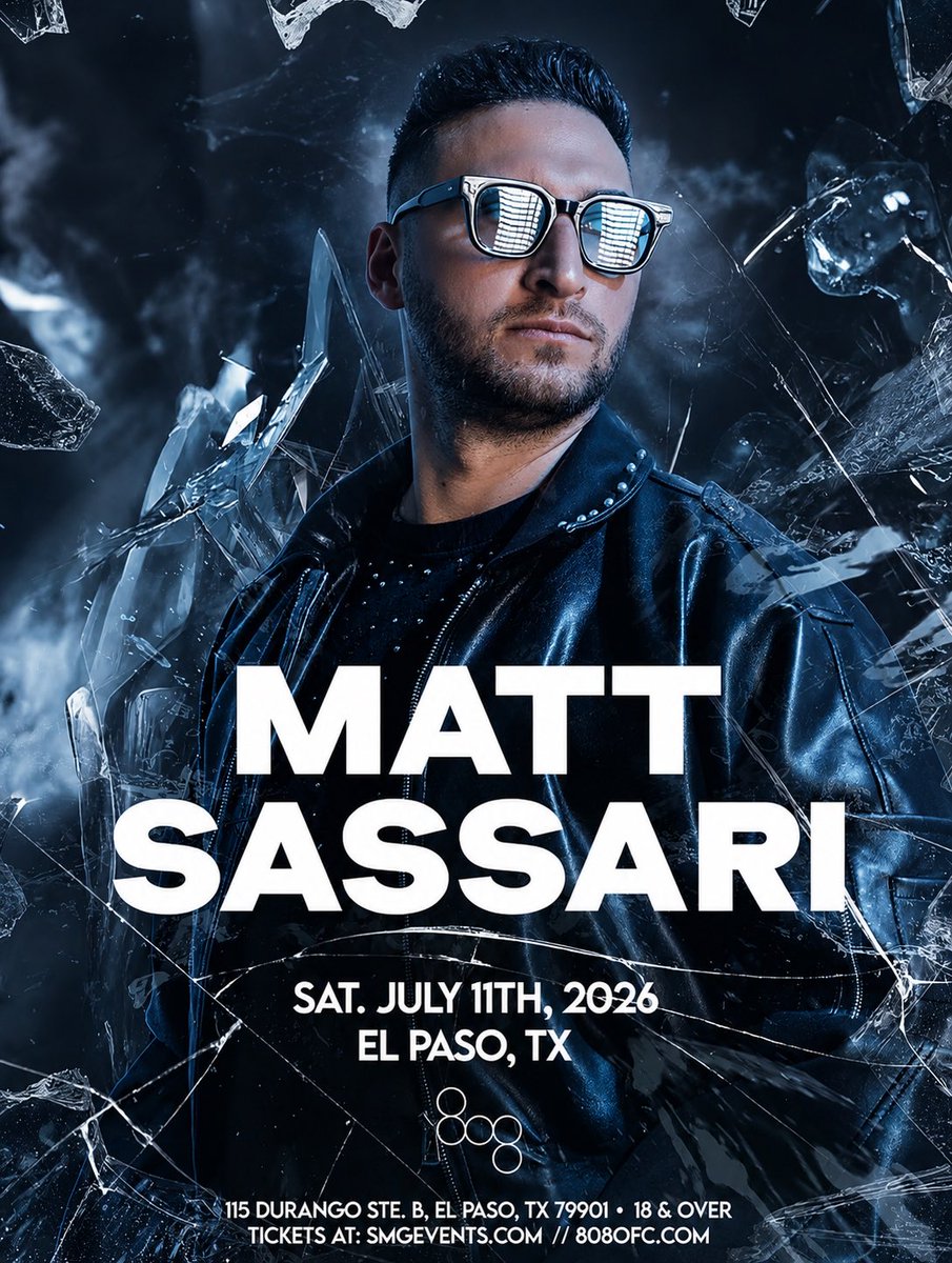 MattSassari's tweet photo. LOS ANGELES &amp; EL
PASO 🇺🇸 NEXT WEEKEND 👀 https://t.co/NAcLWzlRz0