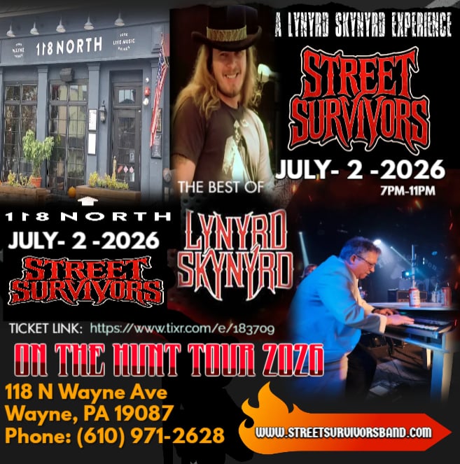 ASkynyrdTribute's tweet photo. 🔥🔥Tonight🔥🔥!!!! Beat the 🥵 Heat at beautiful nice Air Conditioned Venue!! Listening to all your Lynyrd Skynyrd Classics performed by Street survivors of Pennsylvania it's going to be a fun night of rock and roll great drinks and food come on down!!!! https://t.co/XByVRO5Mck