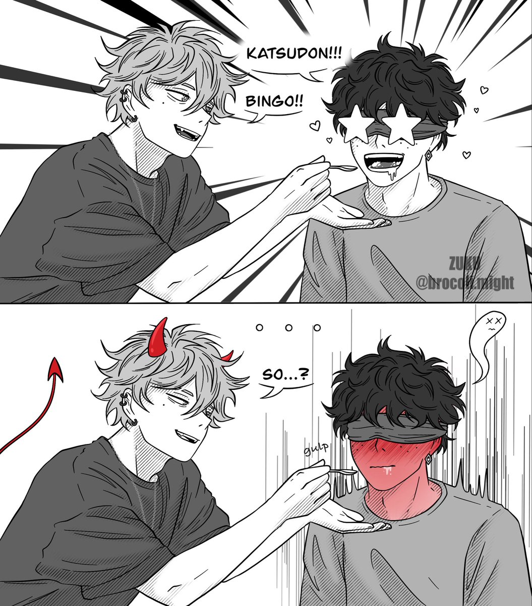 brocolimight's tweet photo. I like to think Izuku recognizes Katsuki’s … because he eats spicy food… Just let me have this.

Fully available on my Patreon (link in bio)

PS: The third hot guy is Hayato, my OC. Be nice to him, he’s cool 🙇‍♀️ I promise 

#bkdk #bakudeku https://t.co/4vld7McNTI