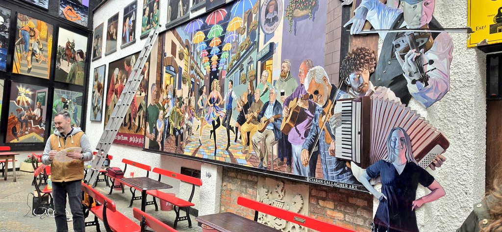 RyanMcAleerbiz's tweet photo. New Ciaran Gallagher mural unveiled today at The Dark Horse to celebrate Belfast hosting Fleadh Cheoil na hÉireann. https://t.co/ZfIYeNZtS4