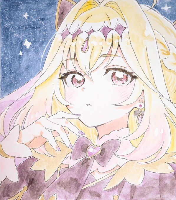 過去絵 水彩色鉛筆 キュアアルカナ・シャドウ
