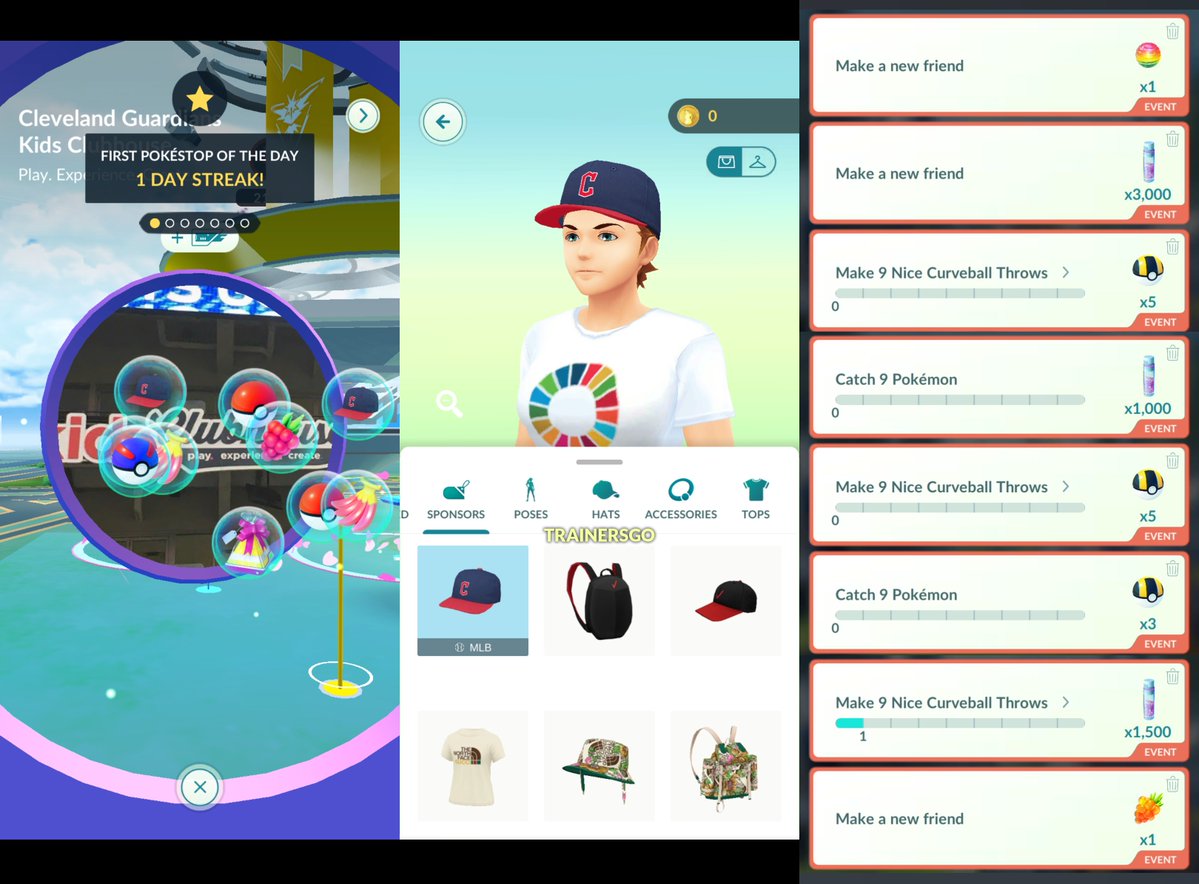 trainersgo2022's tweet photo. 🤓 Ya inició el evento local de Pokémon GO con los Cleveland Guardians, que se lleva a cabo en el estadio Progressive Field, en Ohio, EE. UU.

📅 Fecha: Jueves 2 de julio y dura aproximadamente 5 horas.

▶️ Pikachu ✨ aparecerá en incursiones de nivel 1 con fondo de locación, y NO se podrán usar pases de incursión remota.
▶️ Investigación temporal con Pokémon del evento.
▶️ Investigaciones de campo que te otorgarán Polvo Estelar, Bayas Doradas, Ultra Balls y Caramelos Raros.
▶️ Los Módulos Cebo durarán 1 hora y podrían atraer a los siguientes Pokémon:
🔹 Abra ✨
🔹 Machop ✨
🔹 Cubone ✨
🔹 Snorlax ✨
🔹 Passimian ✨

▶️ Al girar las Poképaradas del estadio Progressive Field, podrás obtener la gorra de los Cleveland Guardians para tu avatar. Estará disponible hasta el 30 de septiembre de 2026.

⚠️ El fondo es el mismo que el del año pasado.

🔵 Lugar: 41.495988,-81.685289

#PokemonGO #PokemonGOApp