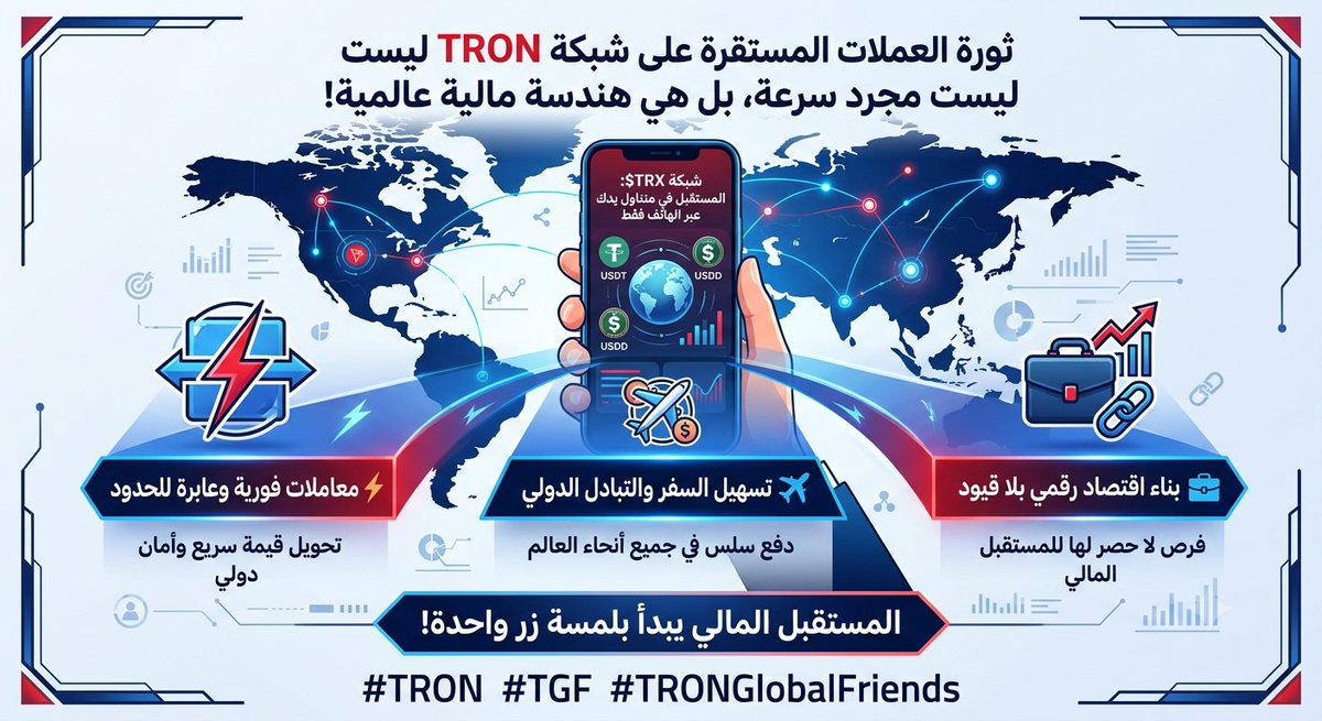 axt90_'s tweet photo. العملات المستقرة على #TRON ليست مجرد سرعة؛ بل هي ثورة في الهندسة المالية العالمية!💸
عبر الهاتف فقط📱تُمكّنك شبكة $TRX من
⚡معاملات فورية وعابرة للحدود
✈️تسهيل السفر والتبادل الدولي
💼بناء اقتصاد رقمي بلا قيود
المستقبل ماليًا يبدأ بلمسة زر واحدة!
#TRON #TGF #TRONGlobalFriends https://t.co/zWjedyvrYM