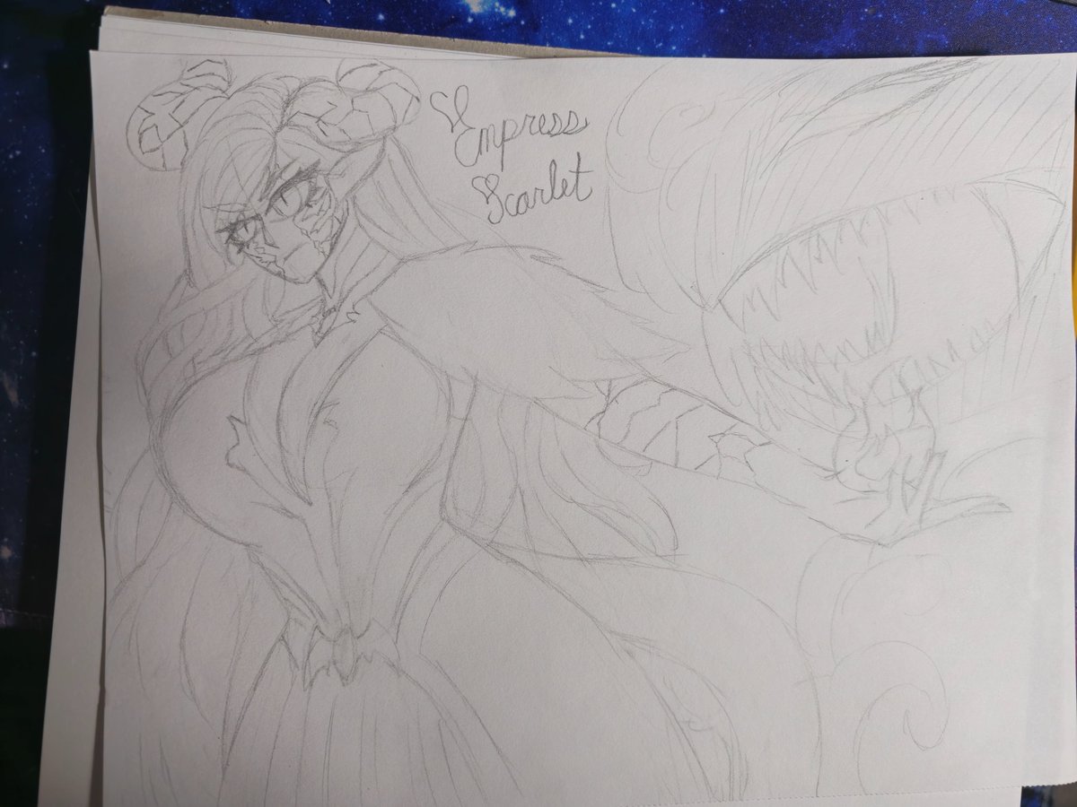 MuseCoasa's tweet photo. I haven't drawn in a while so here, dragon empress

(Ignore the dragon) https://t.co/8PUrAKJSKp