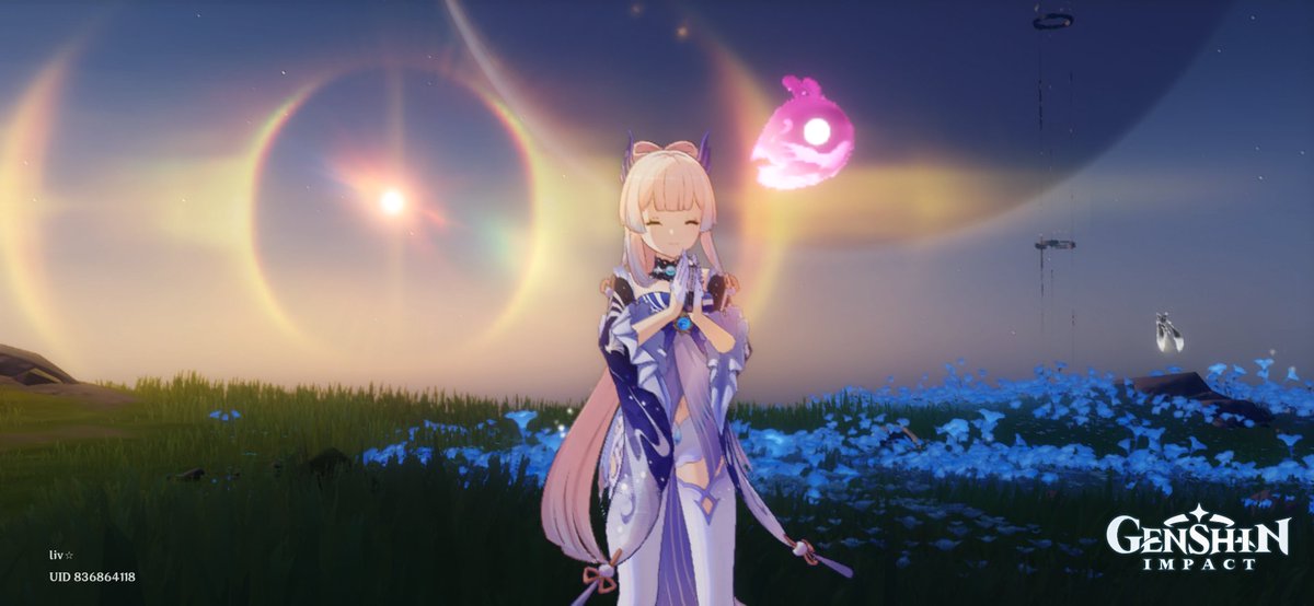 pinkkomimi's tweet photo. my pretty kokomi fits the scenery here so much🥺 https://t.co/BoMYjidqmj