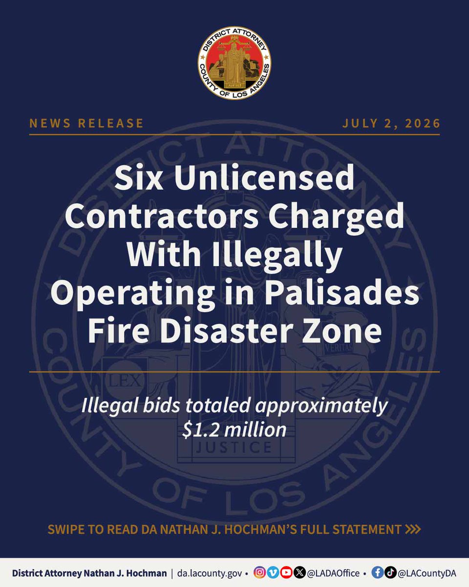Los Angeles County District Attorney’s Office tweet media