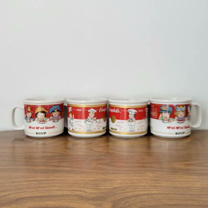 FlatRockGoods's tweet photo. Vintage Campbell Soup Mugs Set of 4, Mm Mm Good
https://t.co/iFuj2Irwxd
#vintagecampbellsoupmugs #campbellsoupkids #vintagesoupmugs #mmmmgood #soupmugs https://t.co/ToXMJtQ8Fh