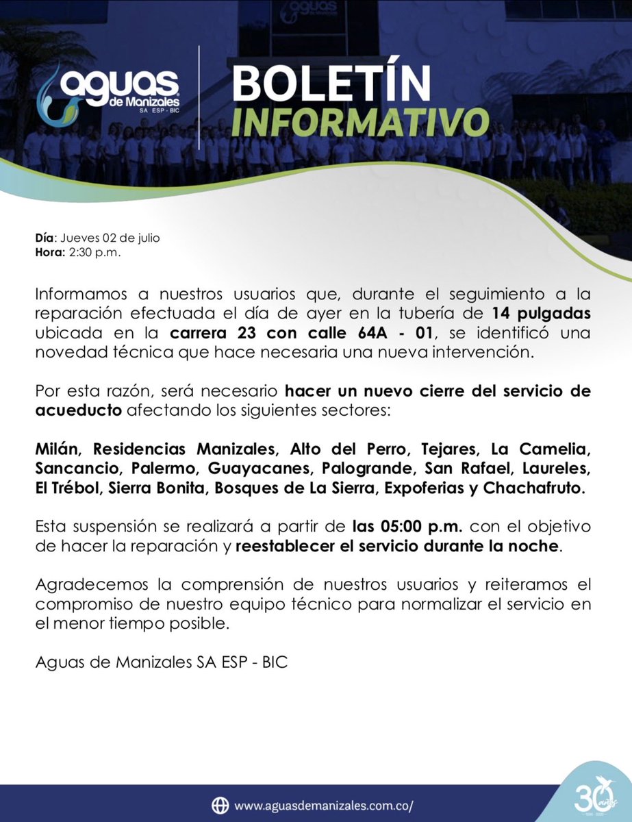 aguasmzl's tweet photo. Boletín Actualizado: https://t.co/Yjckwx9XN6