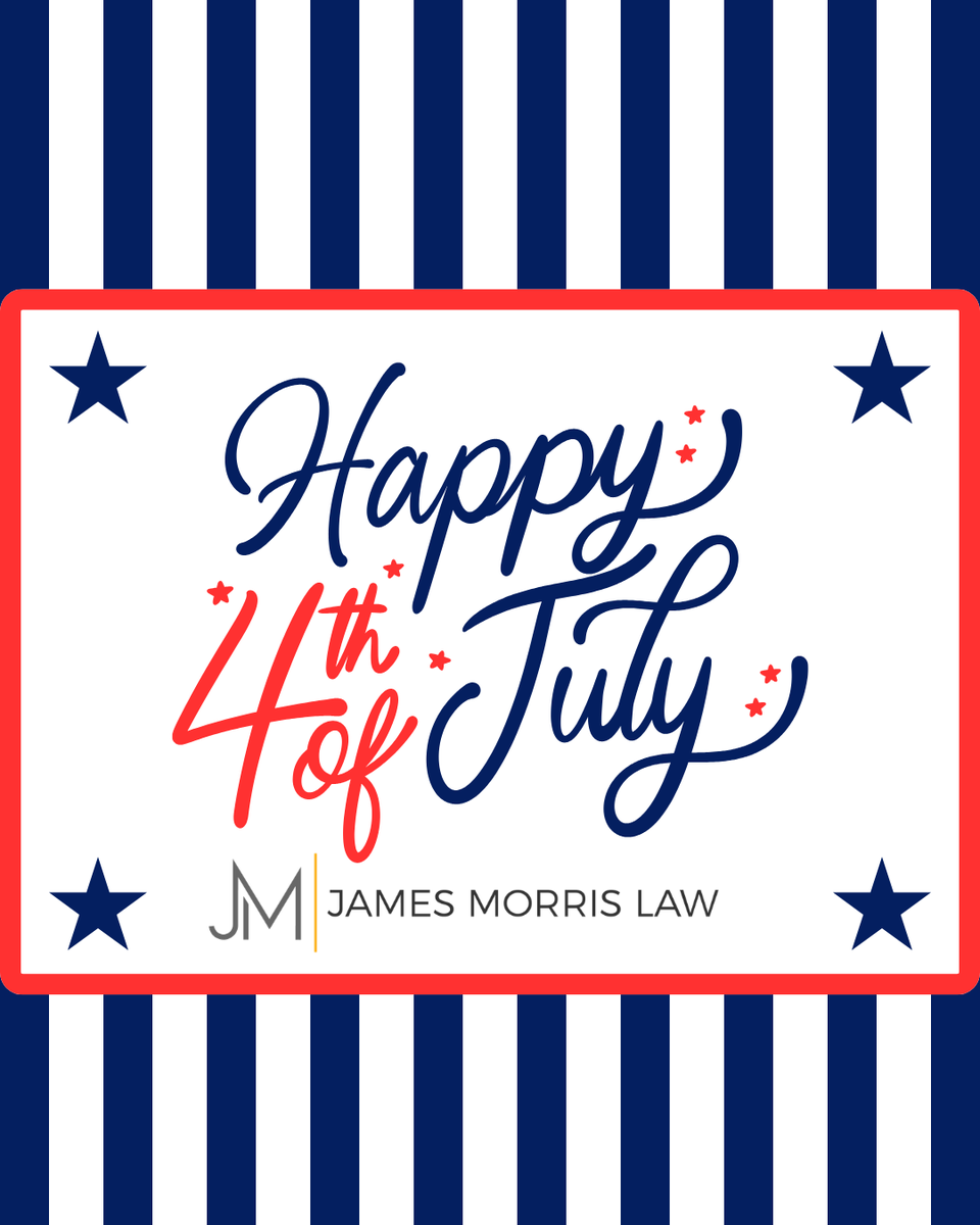 JamesMorrisLaw's tweet photo. 250 years later, America’s spirit of Freedom still shines bright. Have a safe, joyful, and memorable Independence Day from your team at James Morris Law! 🎆 https://t.co/xbsO5UUSlA