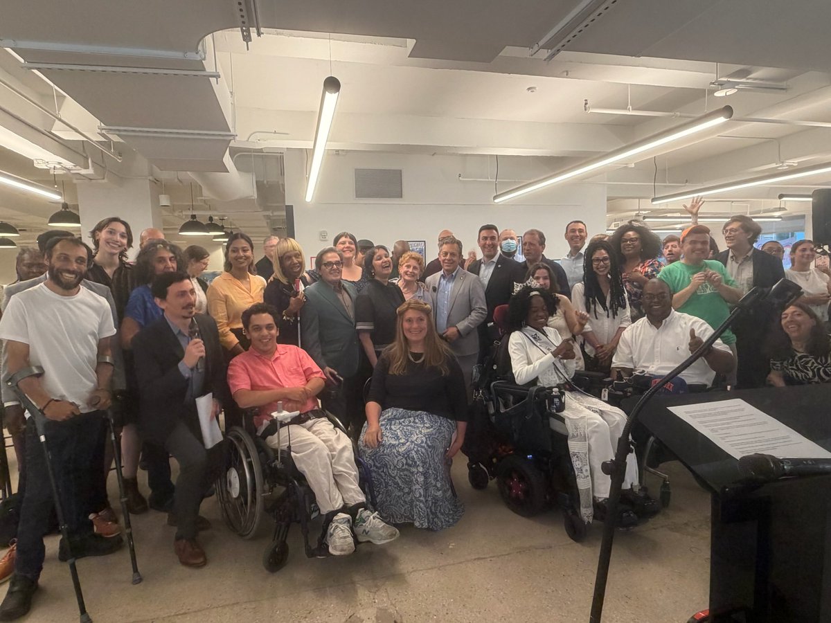 EmilyAssembly's tweet photo. Proud to speak at the Disability Pride kickoff yesterday!

NY has the resources and knowledge to create a truly accessible society for all people, regardless of ability. We must build the political will to deliver it. https://t.co/5S69RPTjK7