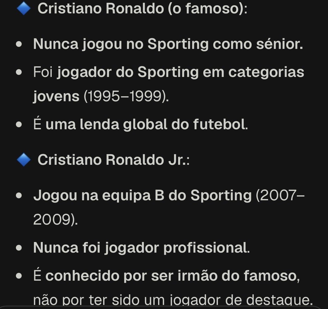 cgpliberal's tweet photo. Perguntei pela carreira de Cristiano Ronaldo no Sporting. O Amalia esclareceu o meu equívoco: confundi-o com o Cristiano Ronaldo Junior. https://t.co/sretJIeF4S