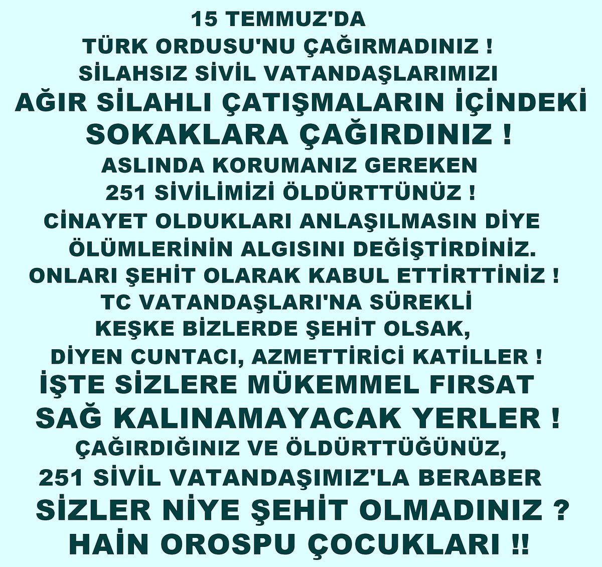 YavuzMuCe's tweet photo. @eczozgurozel #GerçekFikriNe Hak, Hukuk, Adalet Yok. Unutun ! Karşınızda Despot Katil Tayyip Erdoğan Var. Yanınızda ise En Az 80 Milyon TC Vatandaşı Var #Açıkça Bunu Unutmayın ! 15 Temmuz Darbecisi Erdoğan'ı, 15 Temmuzu ile Bitirin👍Emekliler Madenciler öğretmenler Son Durum #Muğla Son Dakika https://t.co/1cZq1rcx7a