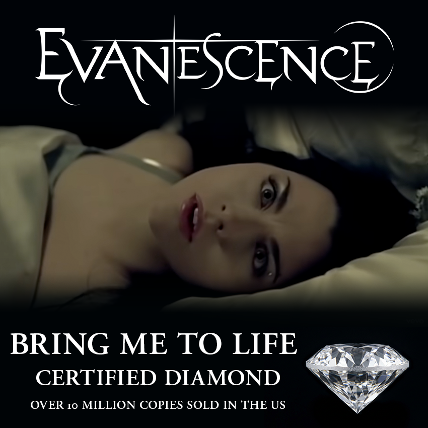 evanescence's tweet photo. Humbled by this massive milestone, and so grateful to have reached so many hearts and ears. Thank you for listening! 💎😱❤️ https://t.co/mRliZyzXKU