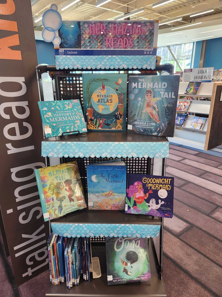 _CountyLibrary's tweet photo. #TheCountyLibrary in Daybreak has the perfect display for every reader this summer ☀️📚
Whether you’re Short on Time and need a quick short story, ready to dive into some Mer-mazing Reads, curious about stories that sound a little fishy, there’s a fun display waiting for you!🐠❄️ https://t.co/Y01VNza83C