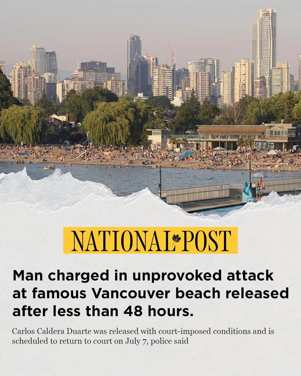 RachaelThomasAB's tweet photo. A woman was attacked on Kitsilano Beach in broad daylight with a piece of wood, left bleeding from the head and slipping in and out of consciousness.

The accused spent less than 48 hours in custody before being released back into the community.

This is exactly why Canadians are losing faith in our justice system. After years of Liberal soft-on-crime policies, violent offenders are too often released while victims are left wondering if anyone is actually on their side.

Canadians deserve safe streets, real consequences, and a justice system that puts victims first.