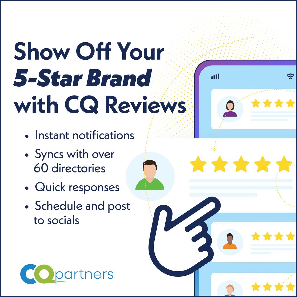 CQ_Partners's tweet photo. Turn satisfied patients into your best marketing tool! Learn more about CQ Reviews - the comprehensive reputation management platform included with Iris+: https://t.co/FXor1FMJJB
#googlereviews #audiology #hearingaids #ENT #hearingloss https://t.co/2KoVYzsbmS