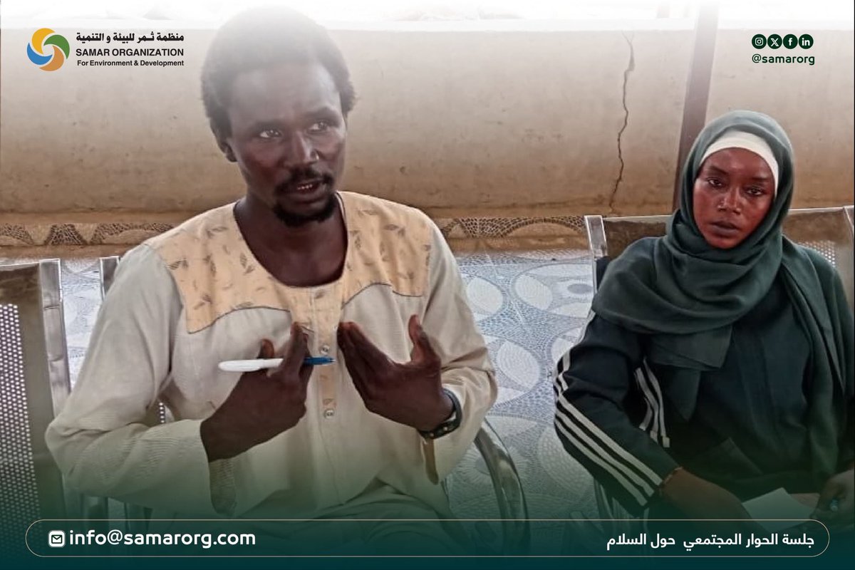 SamarOrg_'s tweet photo. Community Dialogue Session on Peace
Location: Kalma (IDP) Camp
Date: 1 July 2026 https://t.co/Vuyb7ZCXNF