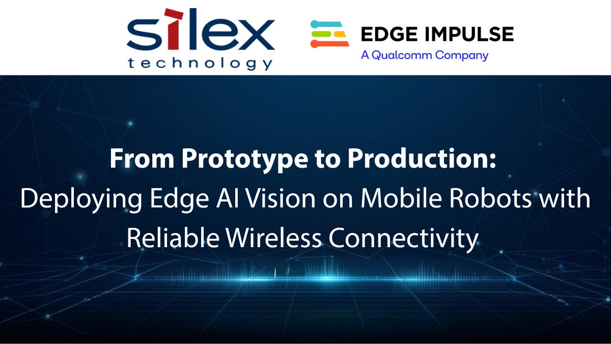 silextechnology's tweet photo. In our latest webinar with Edge Impulse, we explored how edge AI workflows + Wi-Fi 7 hardware help bridge the gap from PoC to production.
Watch the full replay here https://t.co/F6r6OWEXM2
#EdgeAI #MachineVision #MobileRobotics #EmbeddedSystems #WiFi7 #EdgeImpulse https://t.co/TgTmwfJj4y