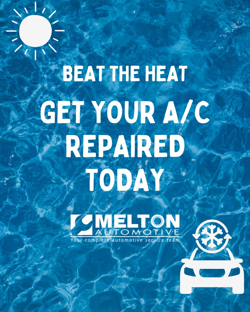 MeltonAutomotiv's tweet photo. BEAT 👏 THE 👏 HEAT 👏

Don't let the hot weather get in the way of driving. Stop by the shop for air conditioning repair.

Call us today at 205-663-6088 to book an appointment or visit https://t.co/wsCpPOW4vR to learn more! https://t.co/QdUQJOJzSs