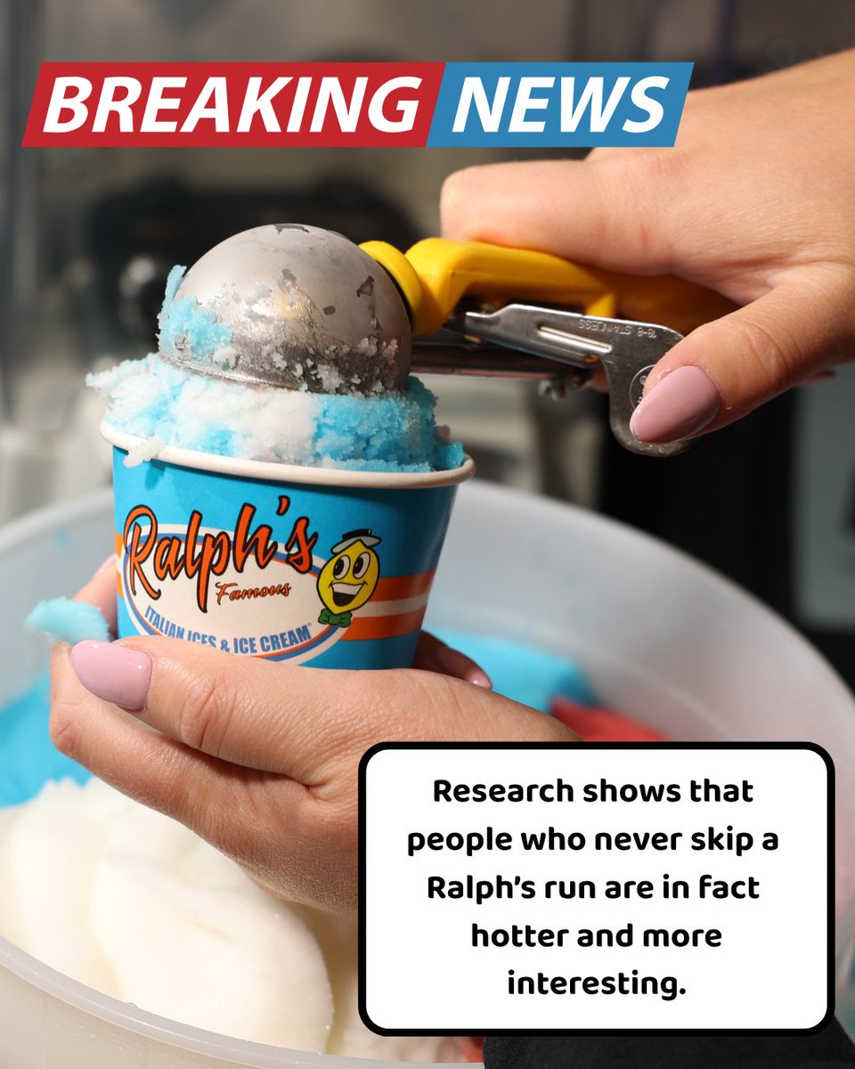 RalphsFamous's tweet photo. The research has spoken. 
.
.
.
#ralphsfamous #ralphsfamousitalianices #ralphsices #ralphsseason #summerofralphs #research #trending #ralphsislife #summertime https://t.co/pfjlORQlE4