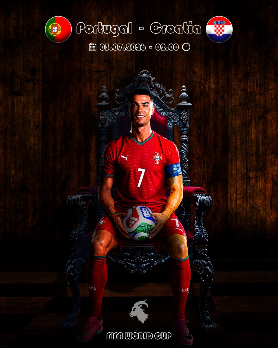 fenercell_share's tweet photo. Portugal vs Croatia.
Cristiano Ronaldo, World Cup mode. One more night to make history. 🇵🇹🐐

#Ronaldo #CR7 #Portugal  #WorldCup #PortugalVsCroatia #CristianoRonaldo https://t.co/VB3gMvOxt5
