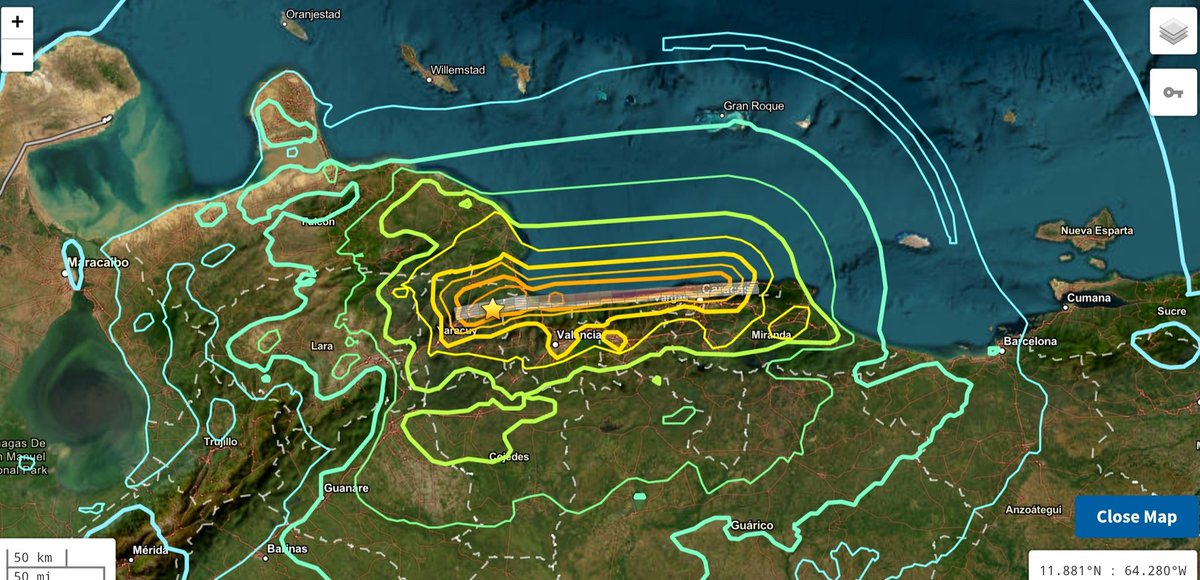 latablablog's tweet photo. #PuroDato 🌍 El 24 de junio de 2026, un doblete sísmico (7.2 y 7.5) sacudió la costa norte de Venezuela. Pero el dato más impactante: la energía del segundo sismo viajó 250 km a lo largo de la falla de San Sebastián📊 https://t.co/kYg0h4jcDm