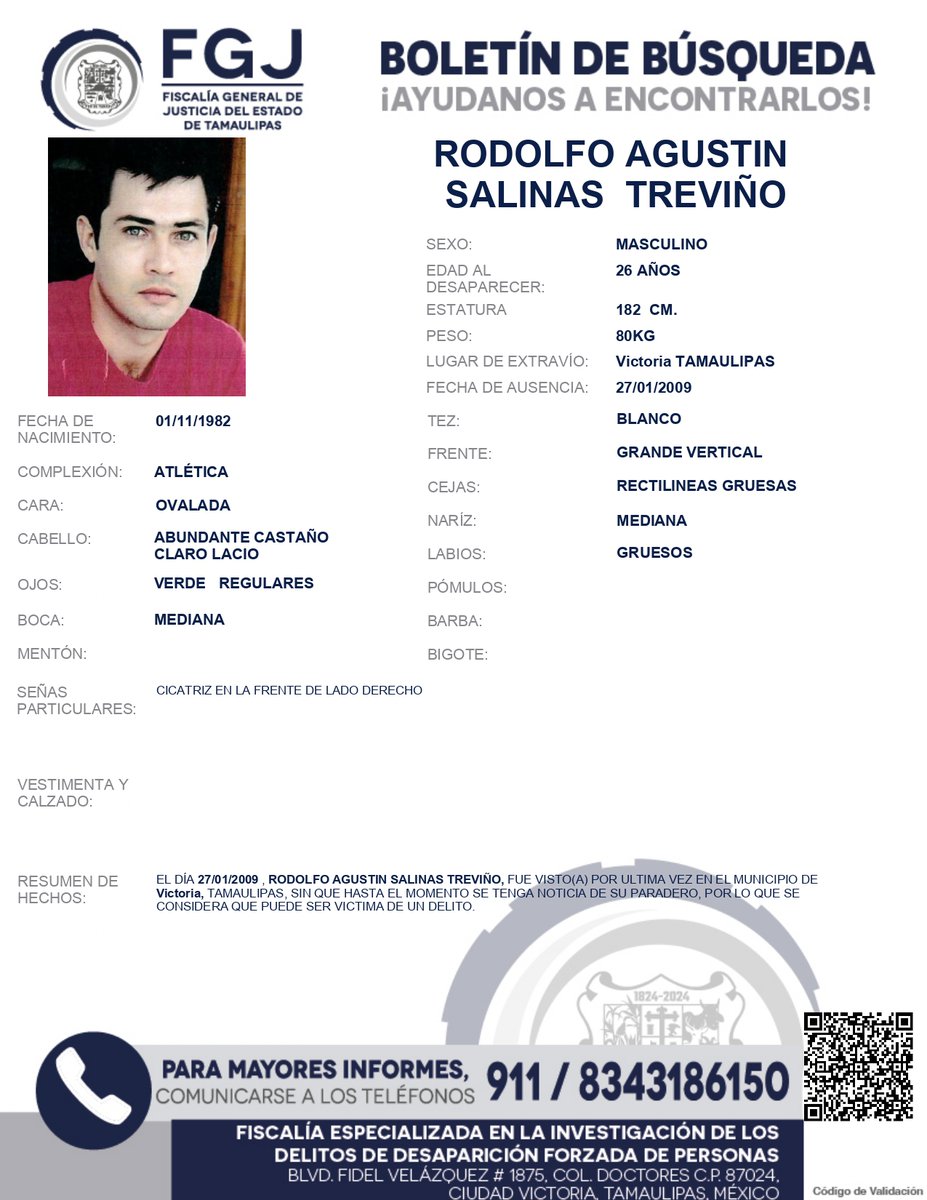 Busqueda_MX's tweet photo. ⚠️ #AlertaNacionalDeBúsqueda | #Nacional
Solicitamos el apoyo en la difusión para la localización de Rodolfo Agustín Salinas Treviño.

Visto por última vez en Victoria, en el estado de #Tamaulipas, el 27 de enero de 2009.

Si tienes información que ayude a reunirle con su familia comunícate al teléfono:

📞 8343186150

#HastaEncontrarle