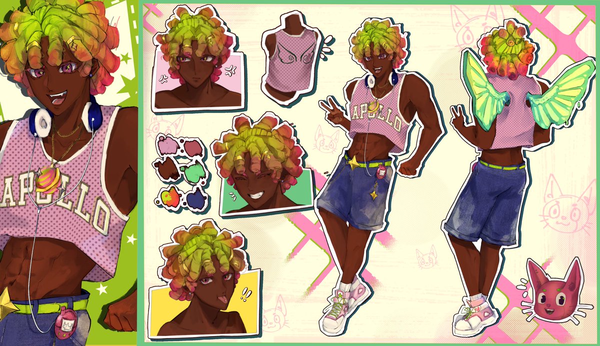 apolloseraph's tweet photo. @ShaoAnVT @theprettykn1ght Hi, I’m Apollo! Graffiti Angel 🩷💚 https://t.co/IKEhSR3V9V