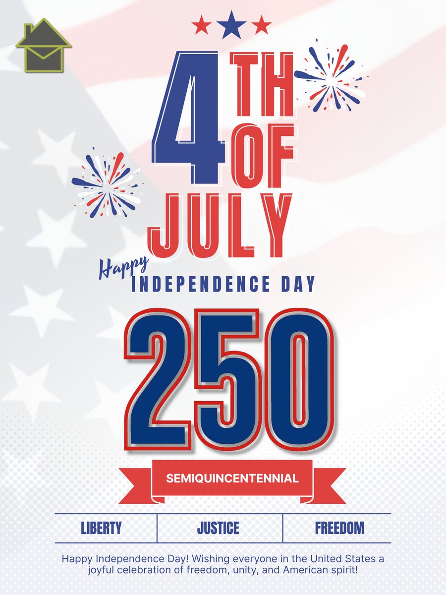house_of_eblast's tweet photo. Happy 4th of July!
In honor of the holiday, we will be closed on Friday.
"We must be free not because we claim freedom, but because we practice it." β William Faulkner
#houseofeblast #homebuyer #homebuildingindustry #targetedadvertising #emailmarketing #emailadvertising https://t.co/Yd36GeK18I