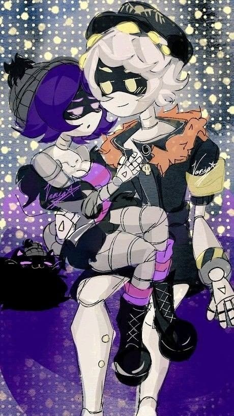 lyric52318's tweet photo. Just a angsty worker drone and her favorite disassembly drone against the world.... 
Artby @Vanix_star
#UziDoorman #Nuzi #Muderdrones https://t.co/2u3KjBSyQP