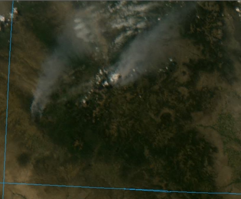 SDTorwhatever's tweet photo. Activity on the #GoldMountainFire increasing this afternoon, with pyroCu/pyroCb being visible currently from Pagosa Springs, CO. Red flag warning remains in effect.  #cowx #firewx https://t.co/jbxuHqWf66