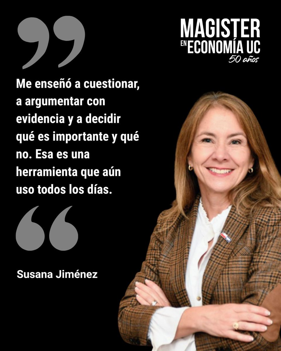 IE_UC's tweet photo. 🔵El Magíster en Economía UC cumple 50 años, y lo celebramos con quienes mejor representan su legado: sus egresadas y egresados.

Acá te contamos más 👇 https://t.co/ht7rT7Qpwl