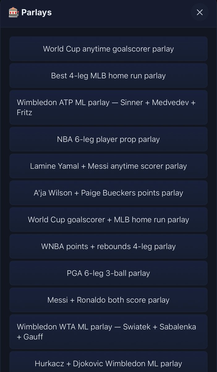 gambly's tweet photo. 🚀 New on Chat: suggested prompts built from real betting activity, in real time.

Click one, get 5-6 more specific options. A pulse of the people that only Gambly can provide.

🔗 Try Here: https://t.co/nmknaK09Tw https://t.co/DCLssie2fX