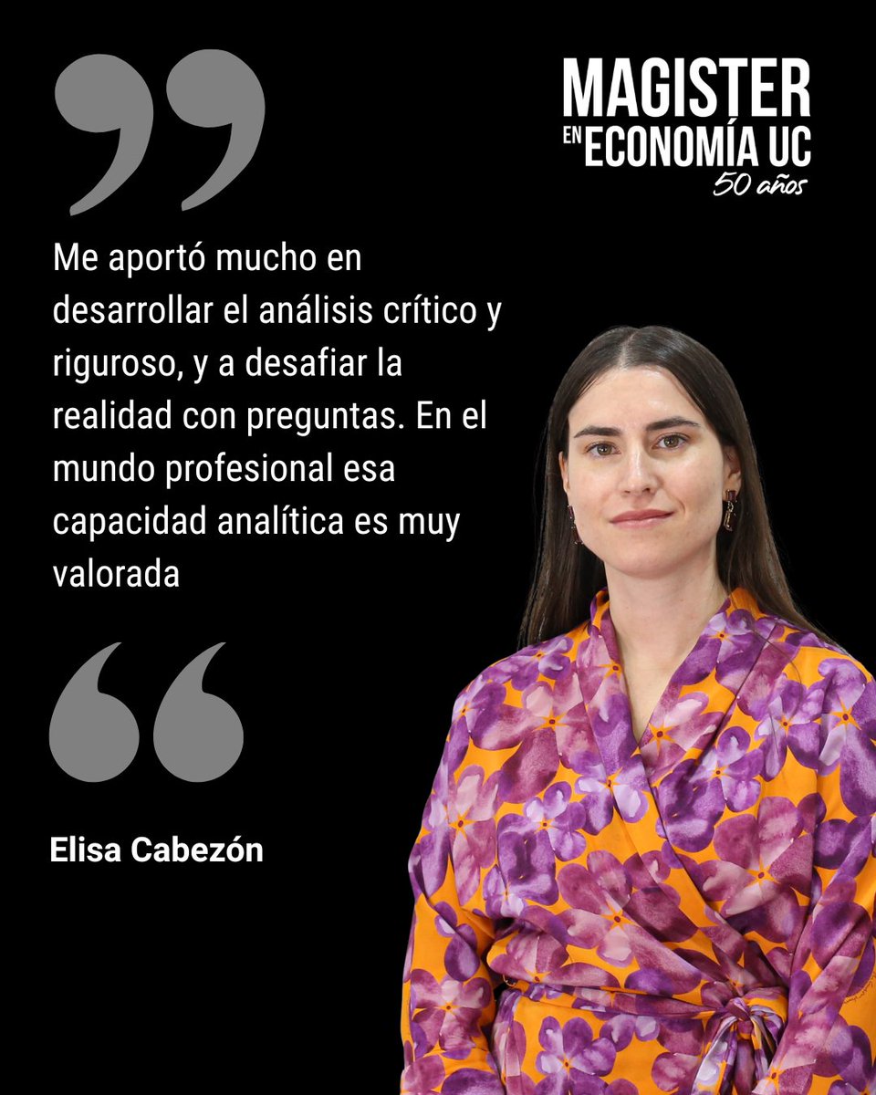 IE_UC's tweet photo. 🔵El Magíster en Economía UC cumple 50 años, y lo celebramos con quienes mejor representan su legado: sus egresadas y egresados.

Acá te contamos más 👇 https://t.co/ht7rT7Qpwl