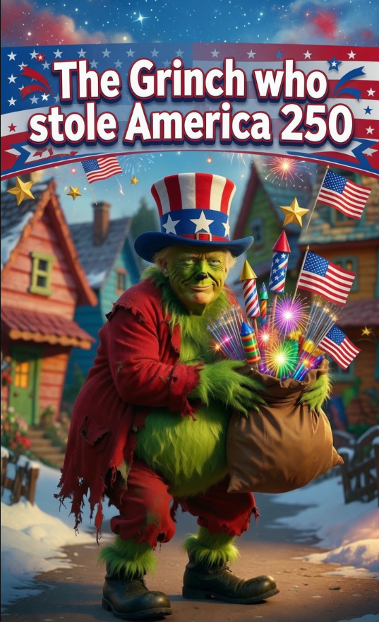 RibGoneRogue's tweet photo. Did you know that Obama was an honorary chair on the America 250 Committee? Now you know why nine days into his second term, Trump created Freedom 250, ordered the Department of Interior to prioritize his event, stole funds from the original committee and ruined America's 250th Independence Day Celebration.