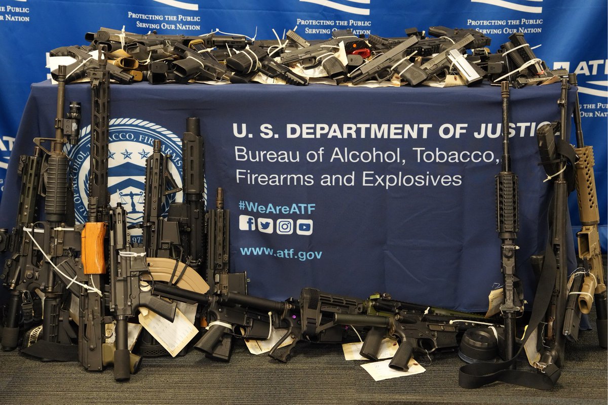ATF_Chicago's tweet photo. ATF arrests 71 offenders, seizes 14 machinegun conversion devices, and 204 firearms as part of @NDILnews "Operation New Dawn” violent crime initiative.

READ MORE: https://t.co/5Gfrjwe8PE

@TheJusticeDept @ATFHQ @ATFDirectorRC   @fbichicago @deachicagodiv @USMarshalsHQ @HSIChicago #HSTF
