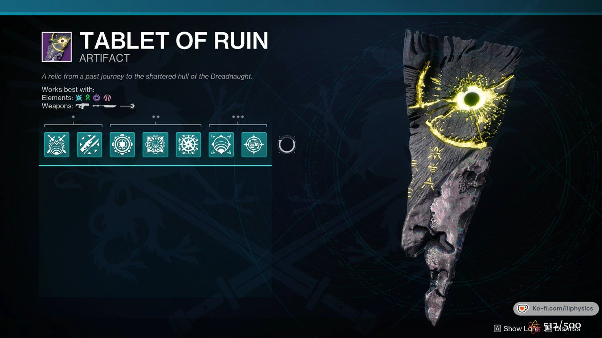 illPhysics's tweet photo. PvP build I settled on for Gnawing Hunger. 

Zen Moment doesn't come on it so DSR and Arrowhead Brake were next best. DSR meant I couldn't have a damage perk, but more uptime on an Overshield (especially b/c I'm on Prismatic without Echo of Vigilance) was next best. https://t.co/A6Ismi9cw5
