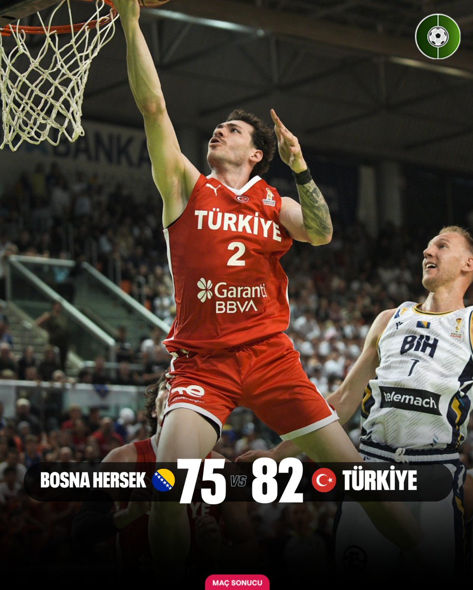 futbolarena's tweet photo. TEBRİKLER ÇOCUKLAR. 🇹🇷👏
GRUP LİDERİYİZ. 🇹🇷👏

✅ 93-71 Bosna Hersek
✅ 85-60 İsviçre
✅ 82-78 Sırbistan
✅ 94-86 Sırbistan
✅ 82-75 Bosna Hersek

A Milli Takım, Dünya Kupası Elemelerinde 5'te 5 yaptı. https://t.co/0V5chqXvEm