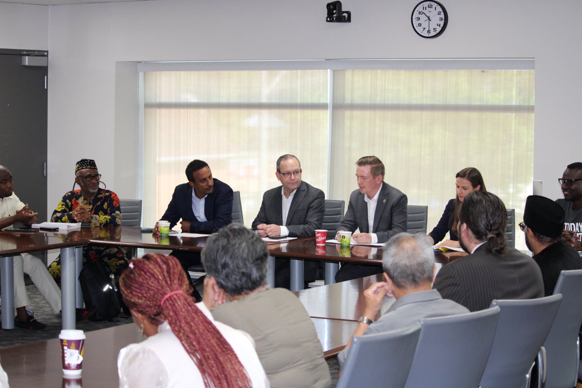 douglasdowney's tweet photo. Listening to cultural communities across the region.

It was great to join @BramptonGraham, @Andrea_Khanjin &amp; @NigussieAdamu in #Barrie for a meaningful discussion with cultural communities about how we can continue supporting them and strengthening diversity across the region. https://t.co/l3jDFpyA6p
