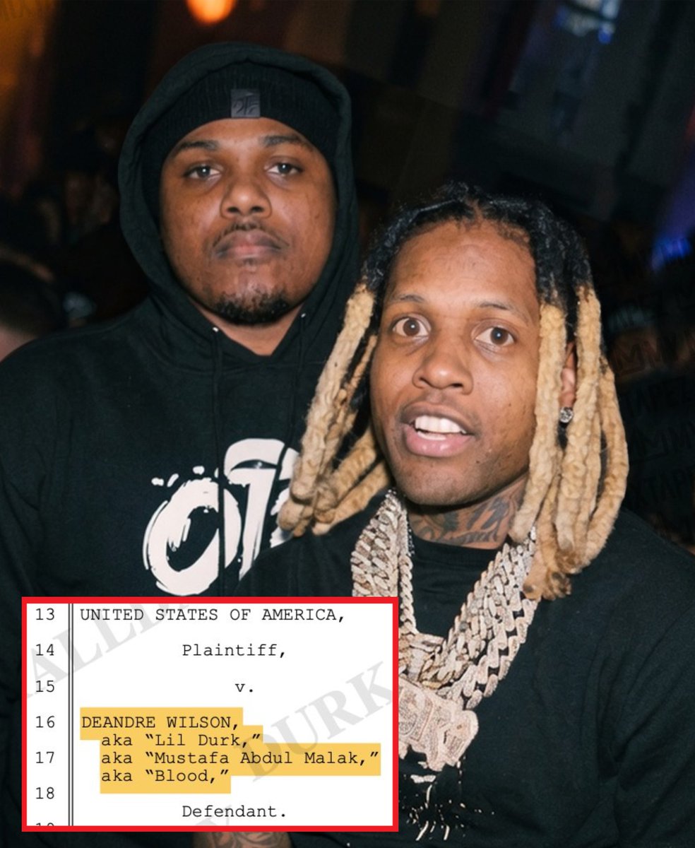 mymixtapez's tweet photo. Feds appear to have mixed up OTF Dede with Lil Durk, referring to “Dede AKA Lil Durk” in new paperwork, which has fans questioning whether the case against Lil Durk is weak 😳‼️ https://t.co/PGlENYLz21