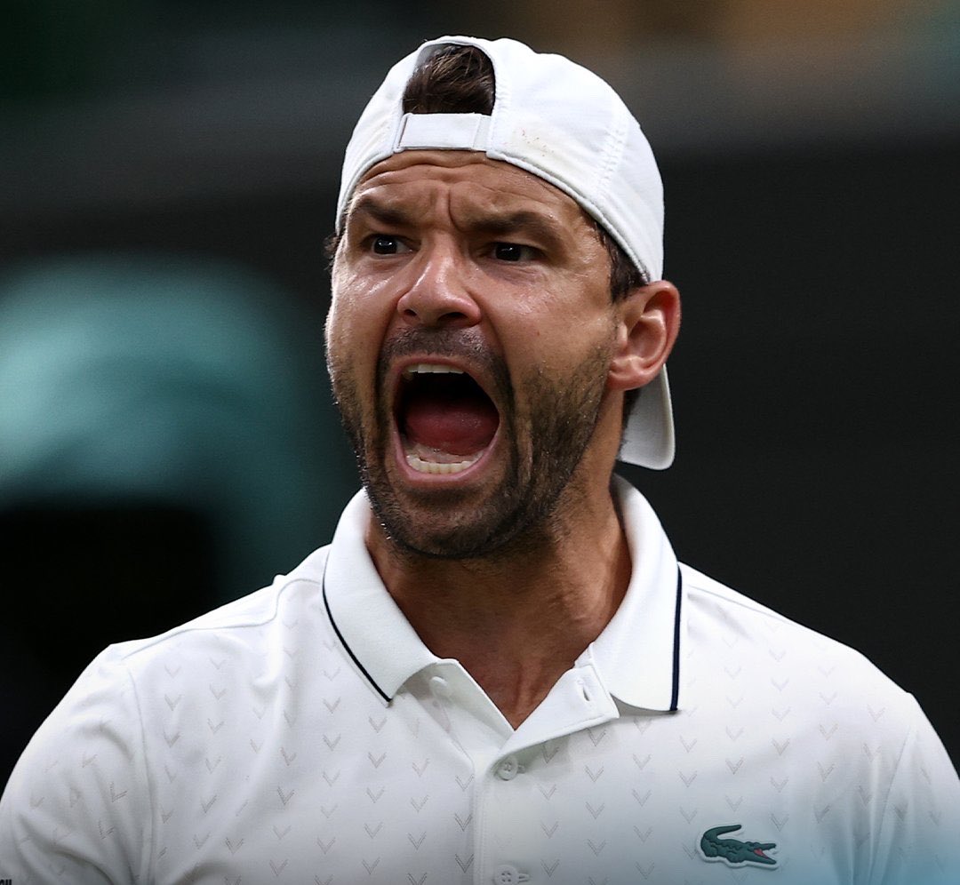 josemorgado's tweet photo. INCREDIBLE! 

One year after the toughest moment of his career, Grigor Dimitrov is back into the 3rd round at #Wimbledon with a FANTASTIC win over Jakub Mensik 7-6(5), 4-6, 7-5, 6-3.

The level that he played from 1-3 down in the 4th was INSANE! https://t.co/wpTM05Jug4