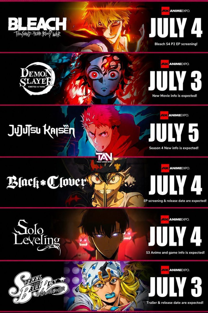 animeposts's tweet photo. ANIME EXPO 2026 MAJOR UPDATES https://t.co/Aao37CqFXu