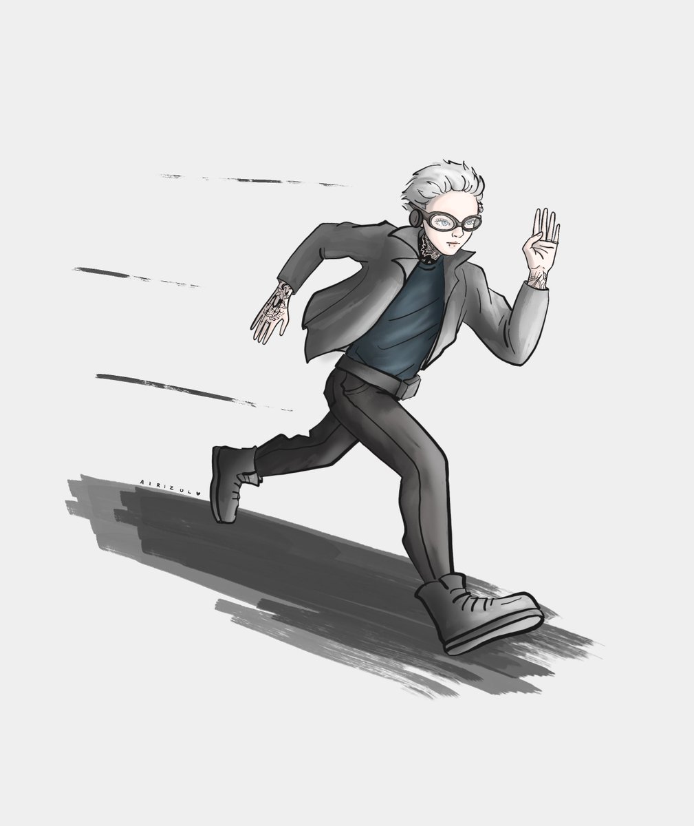 airizuul's tweet photo. Así como que no quiere la cosa, hice a la rápida un rápido Crysilver

(Inspirado en el Quicksilver de Evan Peters)

@XCryArtistClub #PintaTuCry https://t.co/lnIy7cf2xA