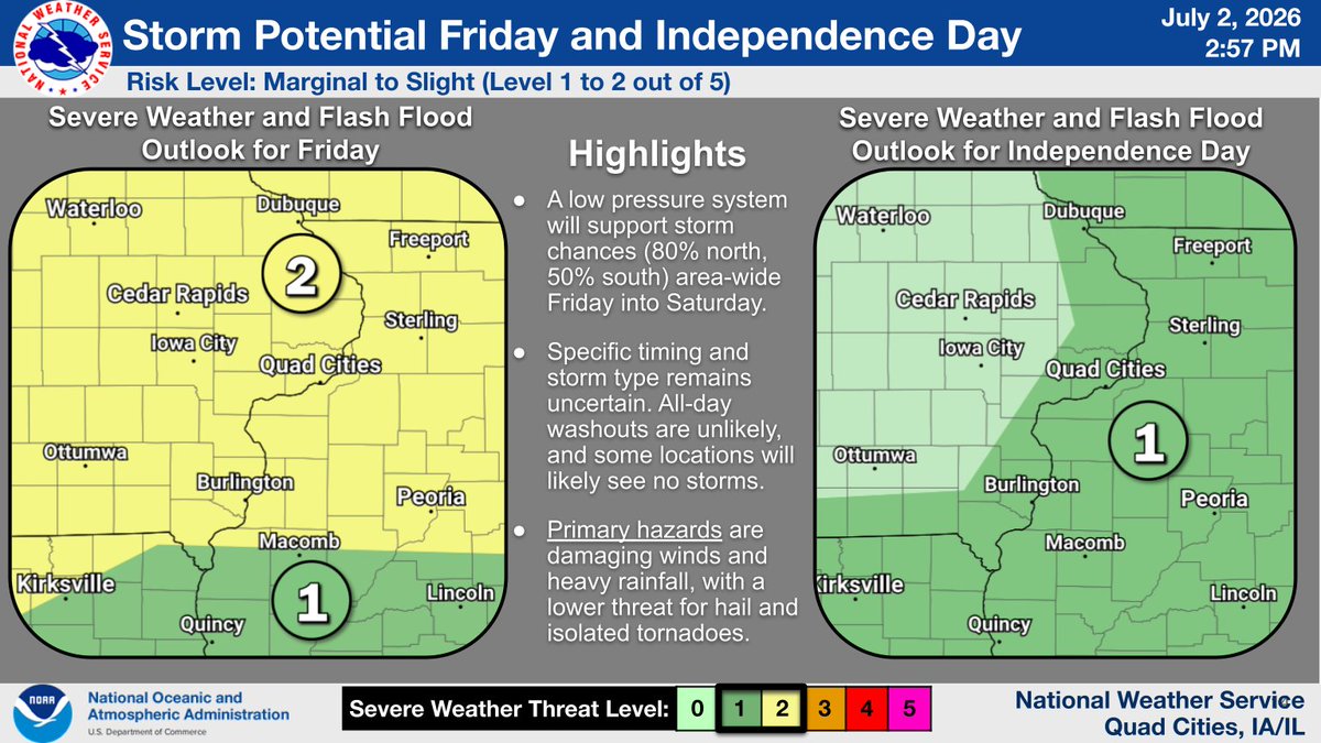 An active period with multiple chances for storms is expected today ...