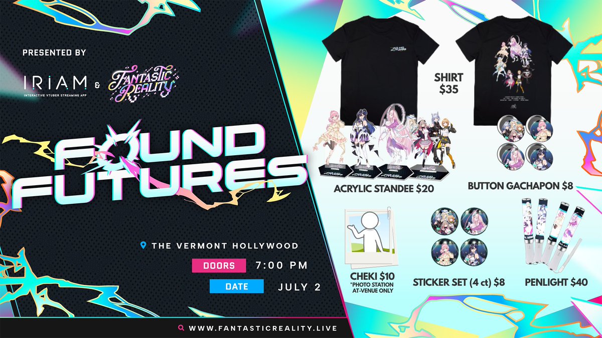 FRproductions's tweet photo. ✨MERCH CATALOUGE✨

Here's the merch catalogue for today's show!! 🎉

Merchandise is powered by @vfantasyfactory 
Including the debut of their cheki station experience!

Limited merch quantities will be available at-venue including a special silent auction at the merch booth! 

Online orders now available too!!⤵️
